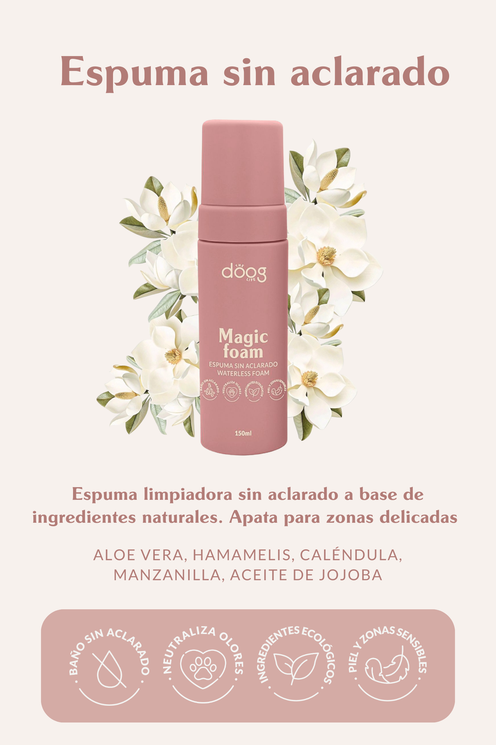 Espuma limpiadora sin aclarado