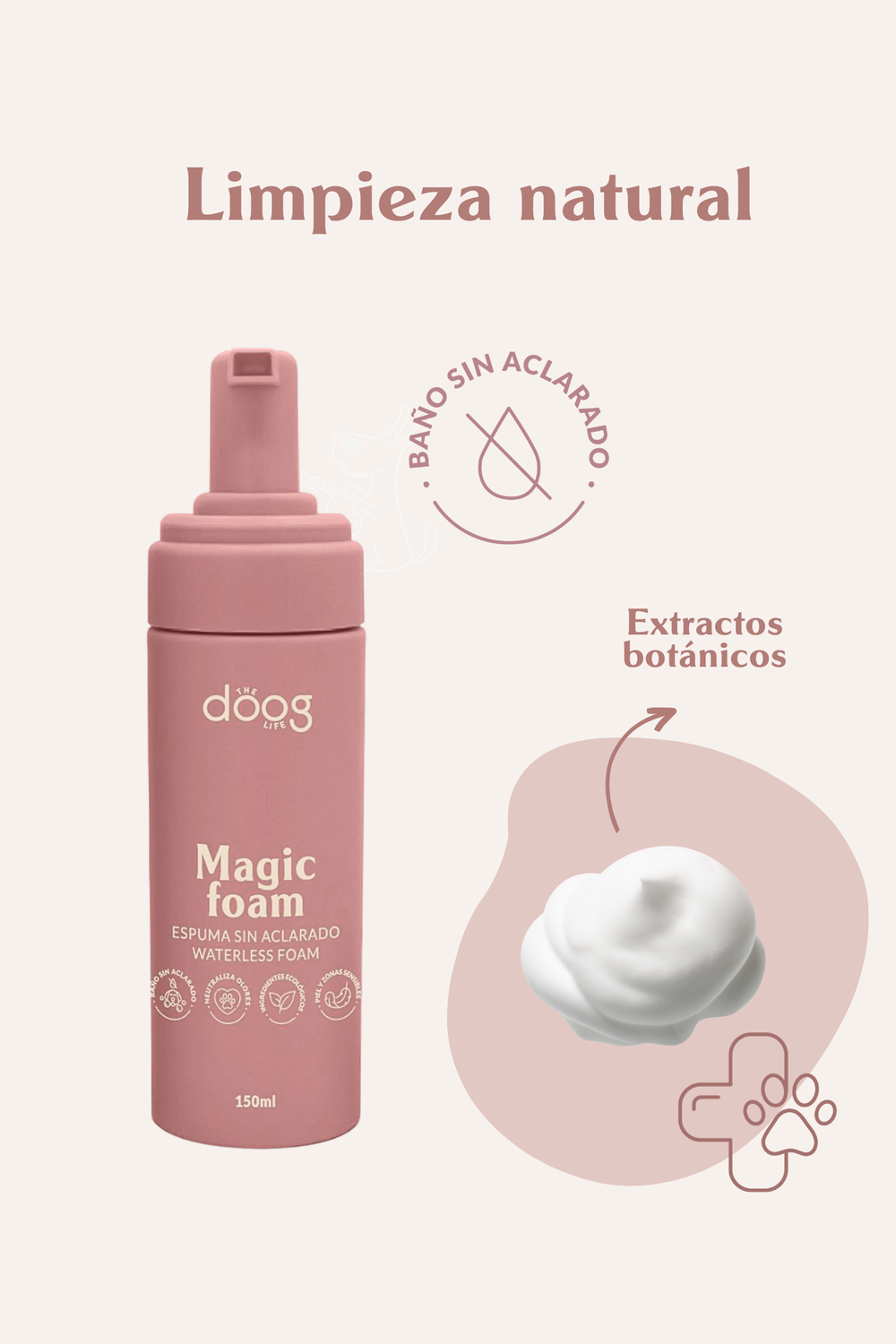 Espuma limpiadora sin aclarado