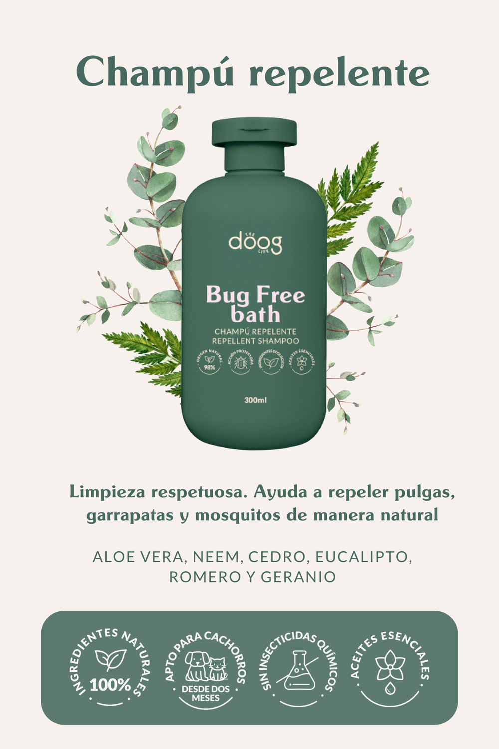 Champú repelente