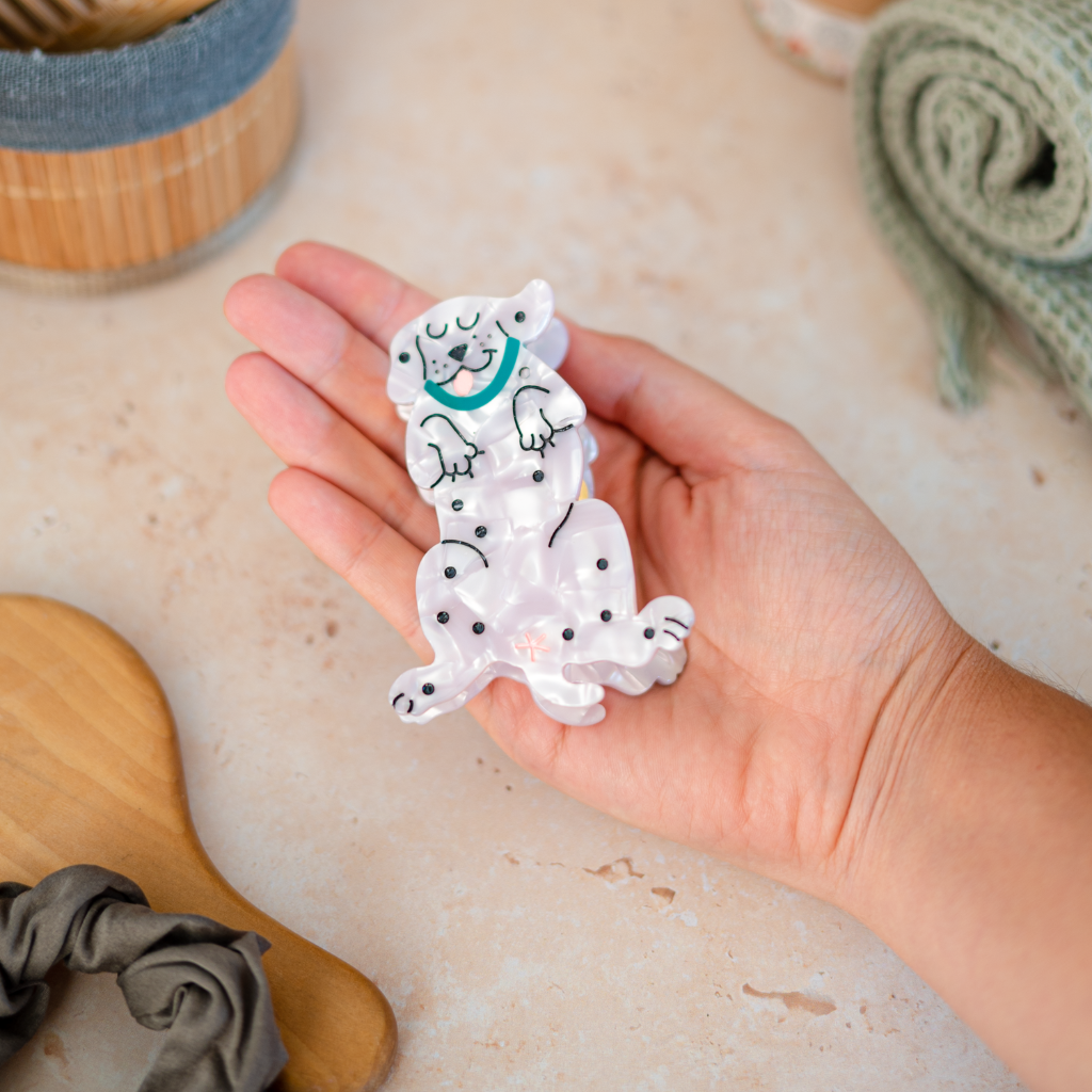 Dalmatian hair clip