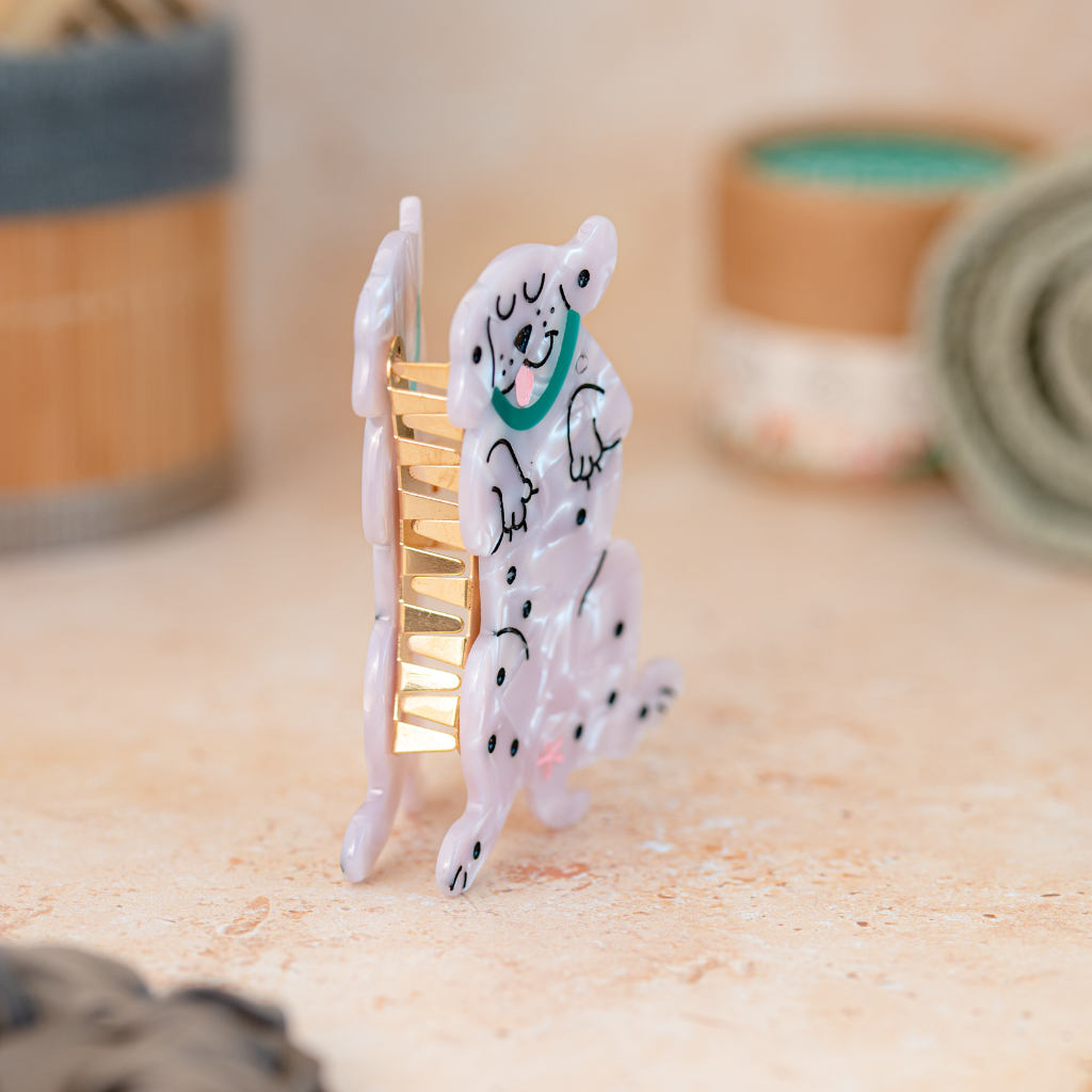 Dalmatian hair clip