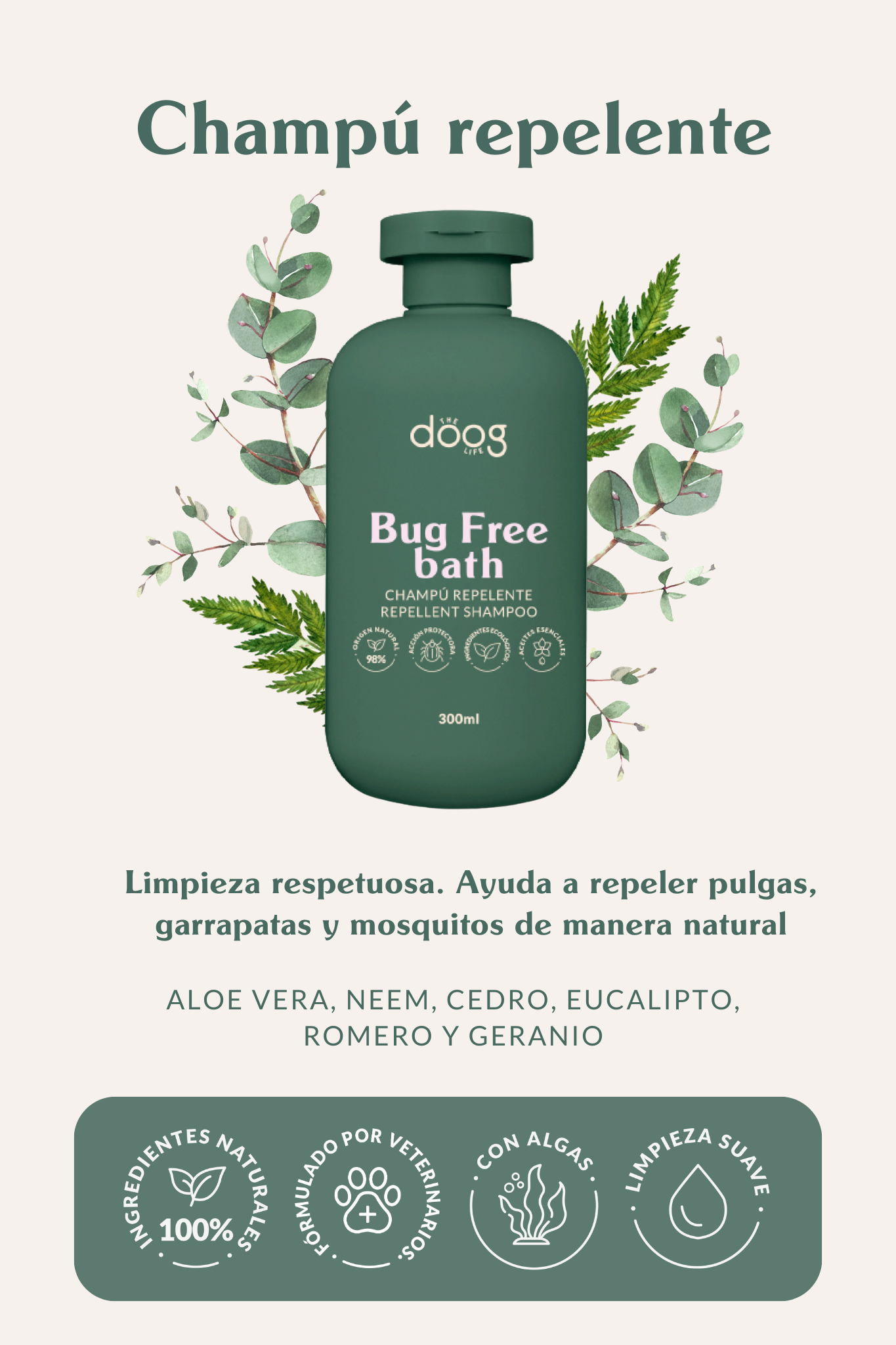 Protección natural mientras lo bañas