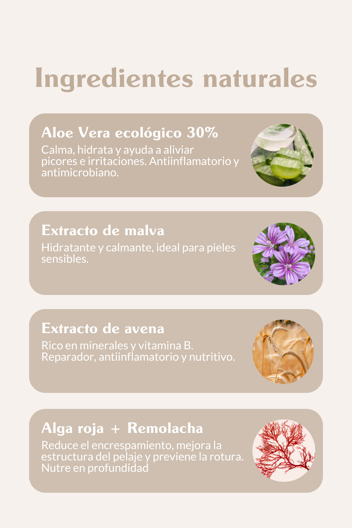Ingredientes naturales