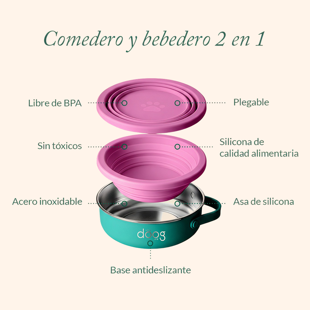 Comedero & Bebedero portátil