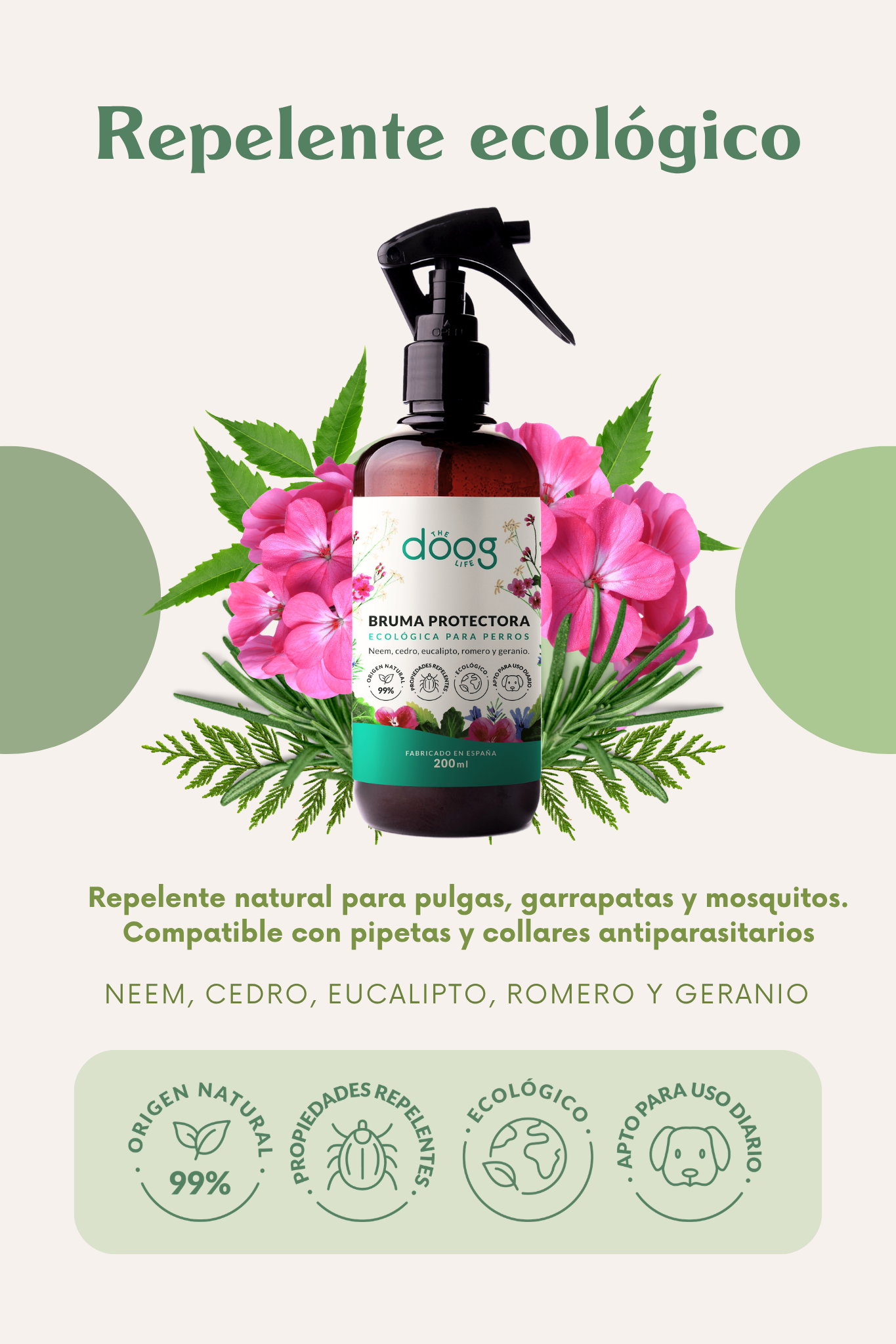 Repelente ecológico para perros