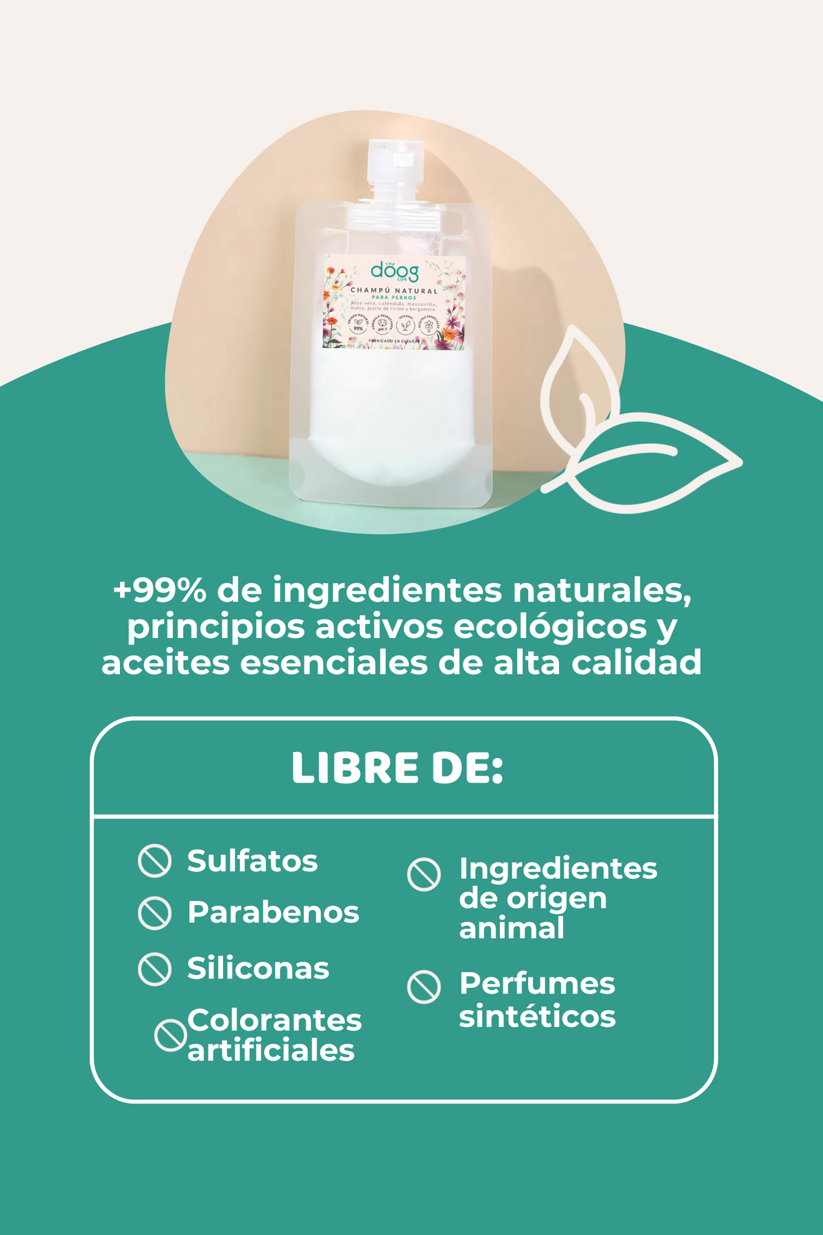 Mini talla champú